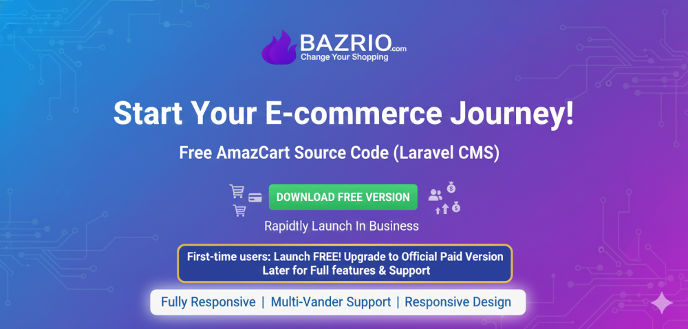 ecommarce - Laravel Ecommerce System CMS Multi-Vendor (PHP) — Free Source Code