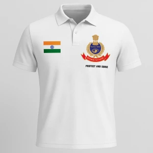 Odisha Police White Dry-Fit Collar Half Sleeve T-Shirt (160 GSM Premium Quality)