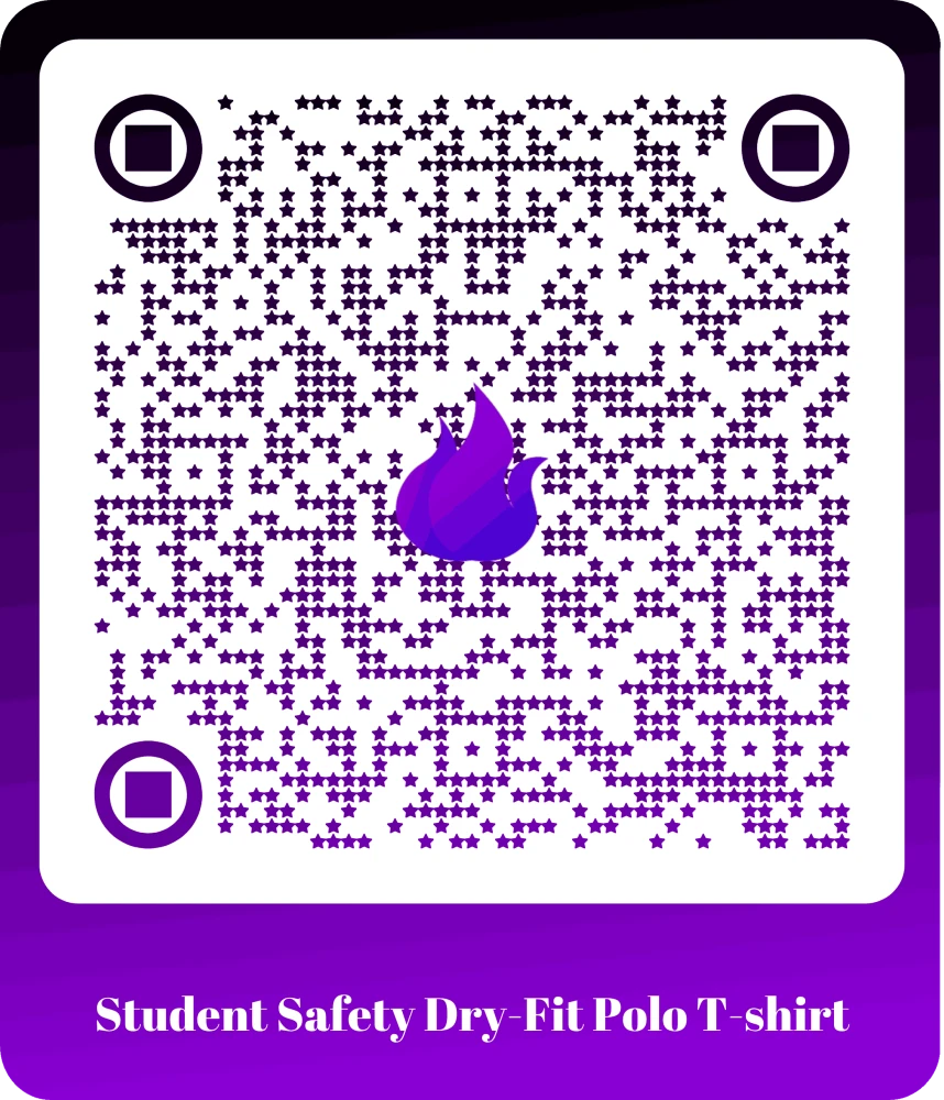 Student Safety Dry-Fit Polo T-shirt with QR Code (Aadhaar Integrated)