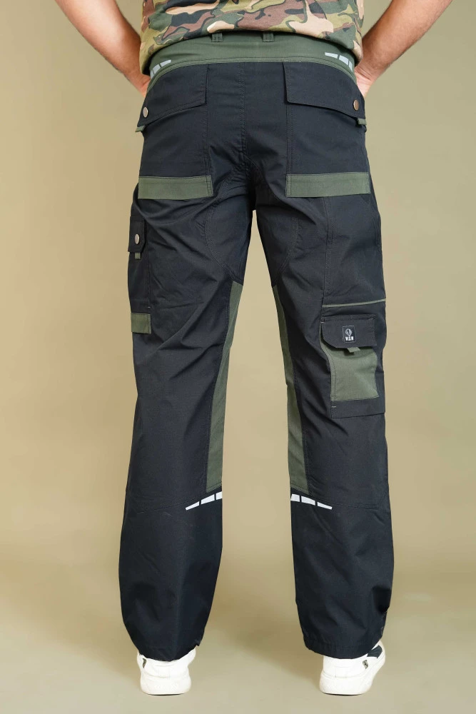 Premium Soldier-Wear Multi-Pocket Cargo (Black-Green)