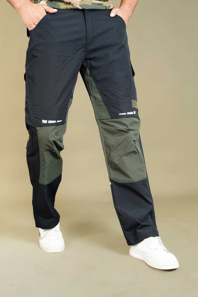 Premium Soldier-Wear Multi-Pocket Cargo (Black-Green)
