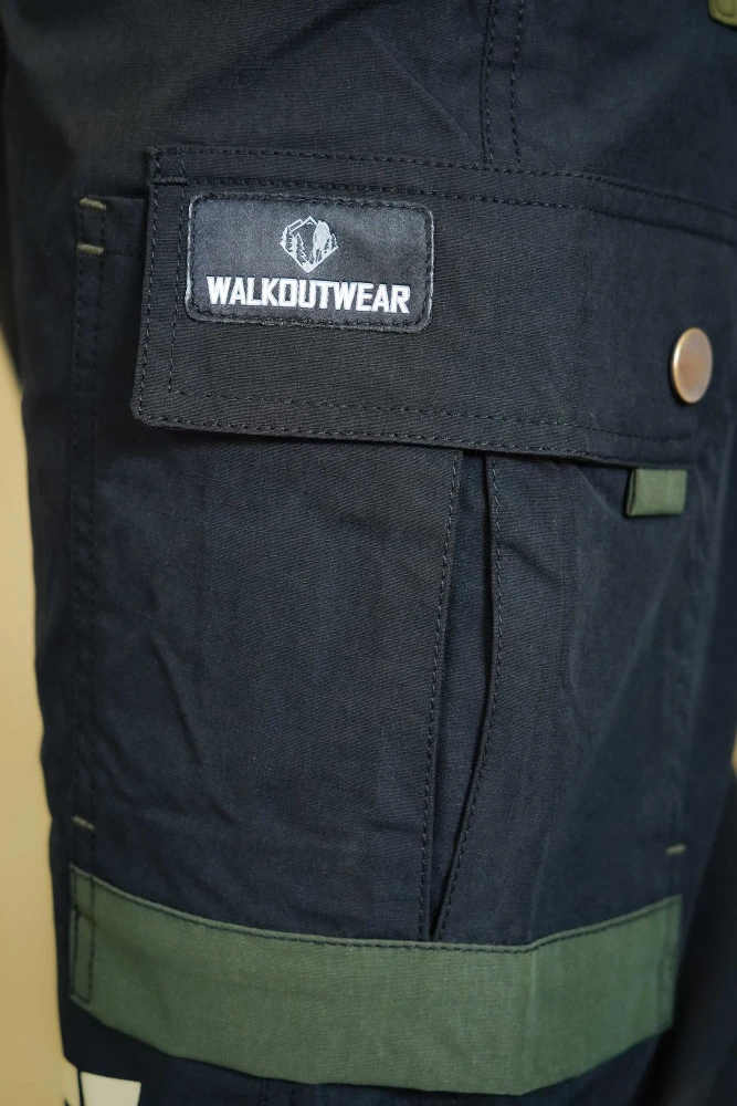 Premium Soldier-Wear Multi-Pocket Cargo (Black-Green)