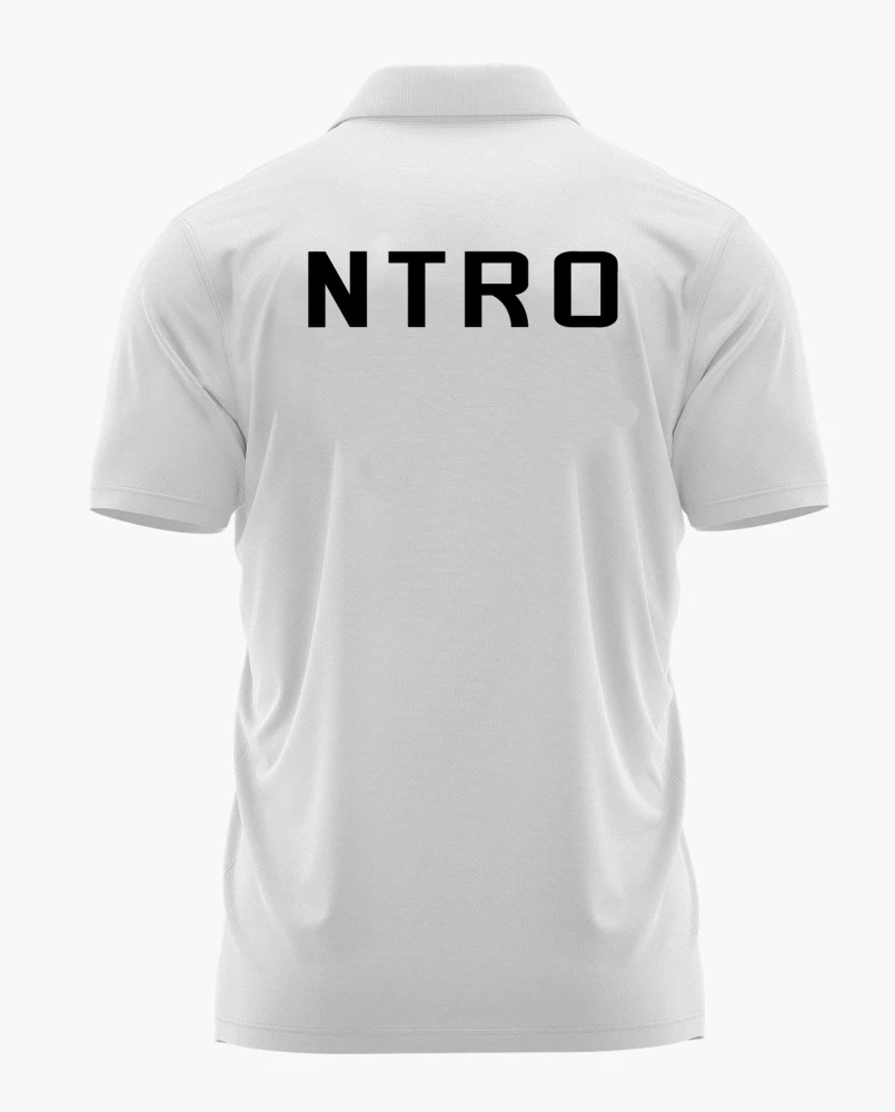 NTRO Logo Printed White Customized T-Shirt – Premium Cotton