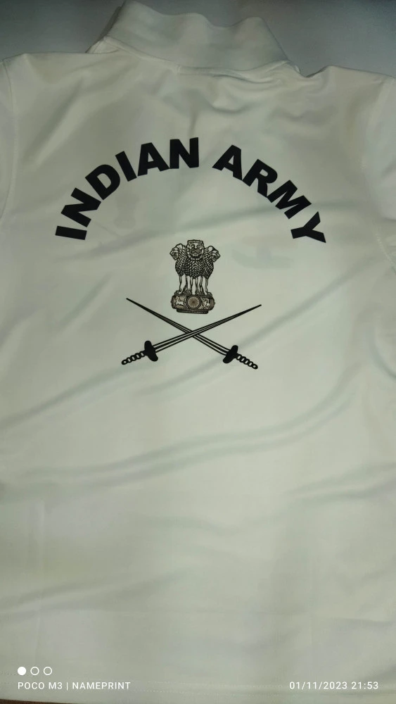Indian Army White Printed Customized T-Shirt – Personalized Tshirt for Men & Women