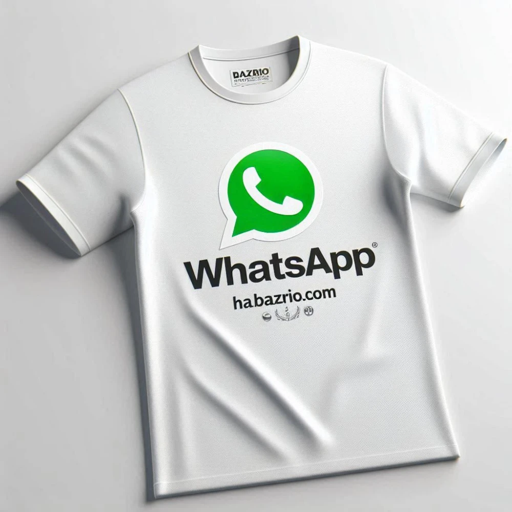 White Dry-Fit Collar T-Shirt - Customized with WhatsApp Logo