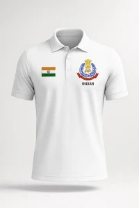 Puducherry Police Gray Dry-Fit Collar Half Sleeve T-Shirt