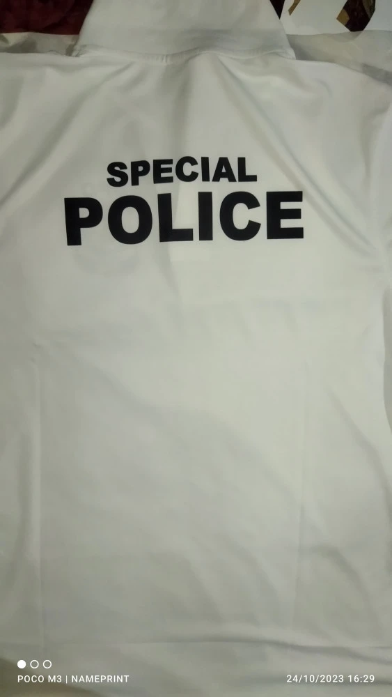 Puducherry Police Gray Dry-Fit Collar Half Sleeve T-Shirt