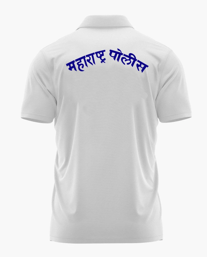 Maharashtra Police White Printed T-Shirt – Custom Name Printing Available