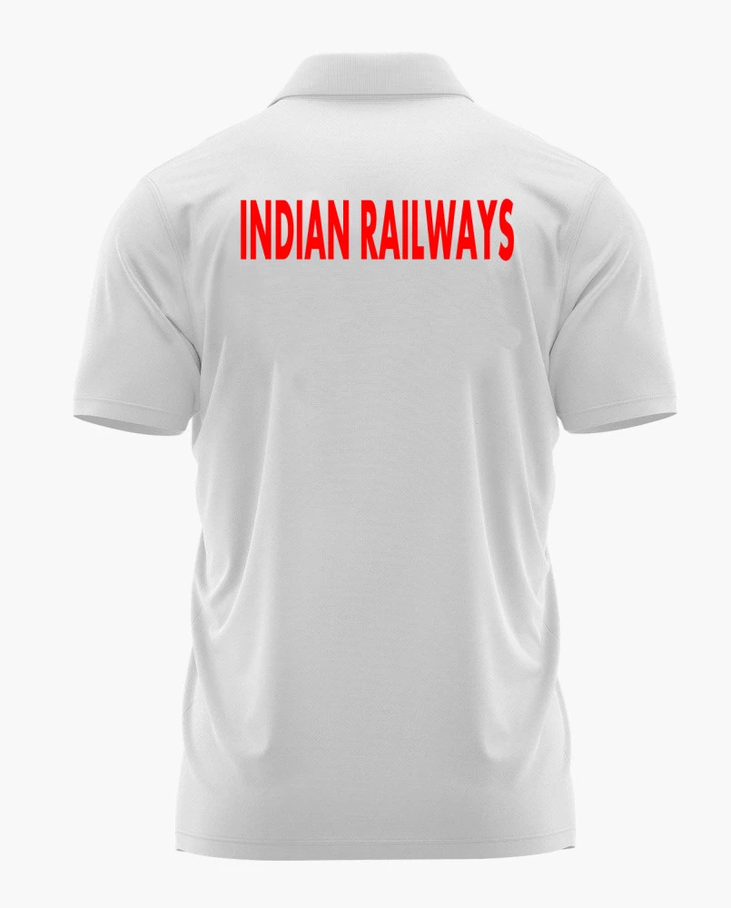 Indian Railways Logo Printed White Customized T-shirt