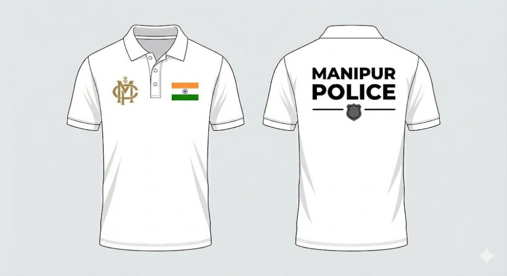 Manipur Police Dry-Fit T-Shirt (White)