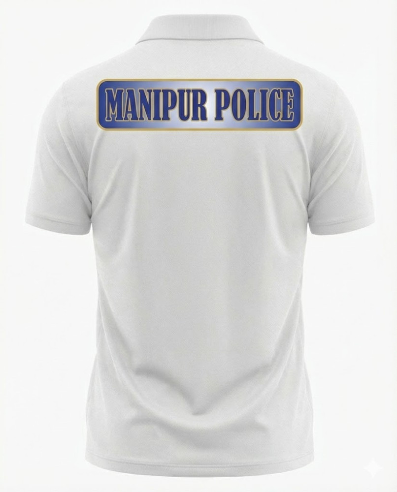 Manipur Police Dry-Fit T-Shirt (White)
