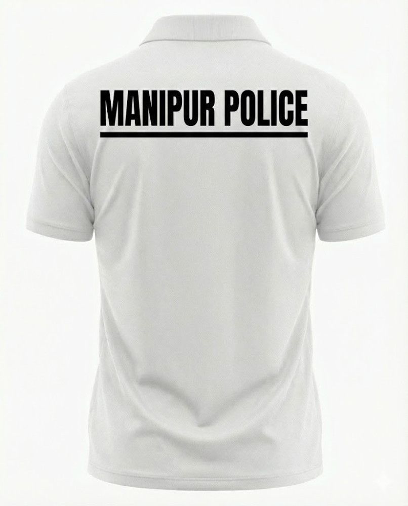 Manipur Police Dry-Fit T-Shirt (White)