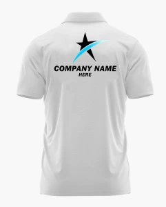 Custom Logo Printed White T-shirt – Company & Website Branding Edition