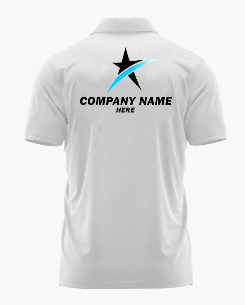 Custom Logo Printed White T-shirt – Company & Website Branding Edition