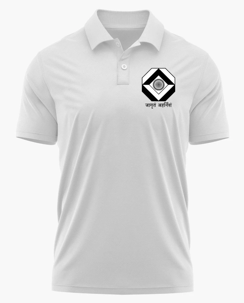 Intelligence Bureau (IB) Logo Printed White Customized T-shirt