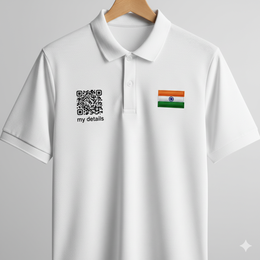 Student Safety Dry-Fit Polo T-shirt with QR Code (Aadhaar Integrated)